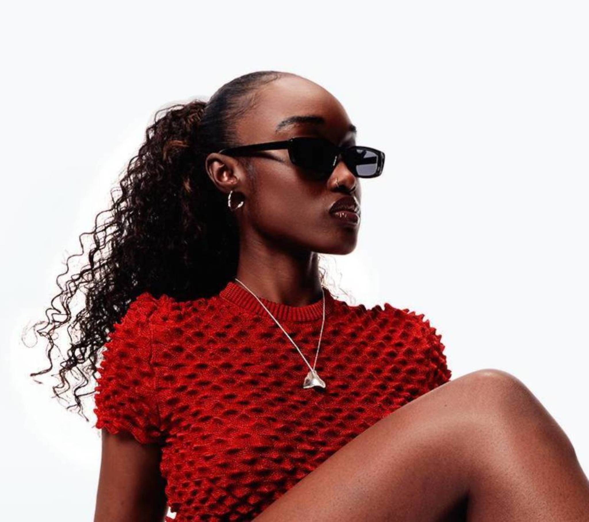 Recycled sterling silver Hollows Necklace with reflective sculptural pendant