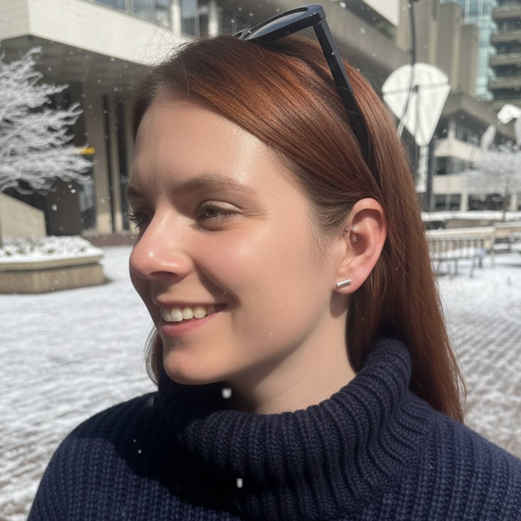 Recycled sterling silver Tube Studs with satin finish