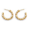 Gold vermeil Recollections Hoops with notched sculptural detail