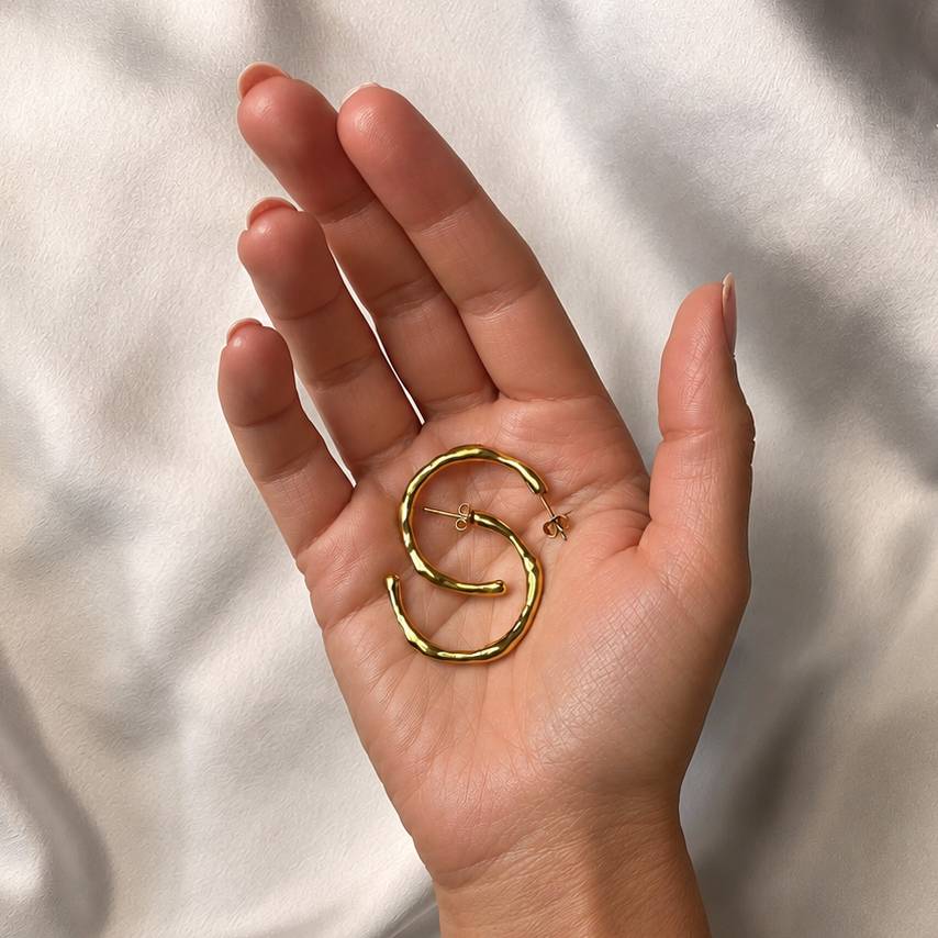 Large Recollections Hoops Gold