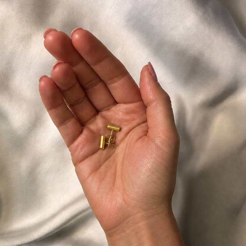 Tube Studs Gold