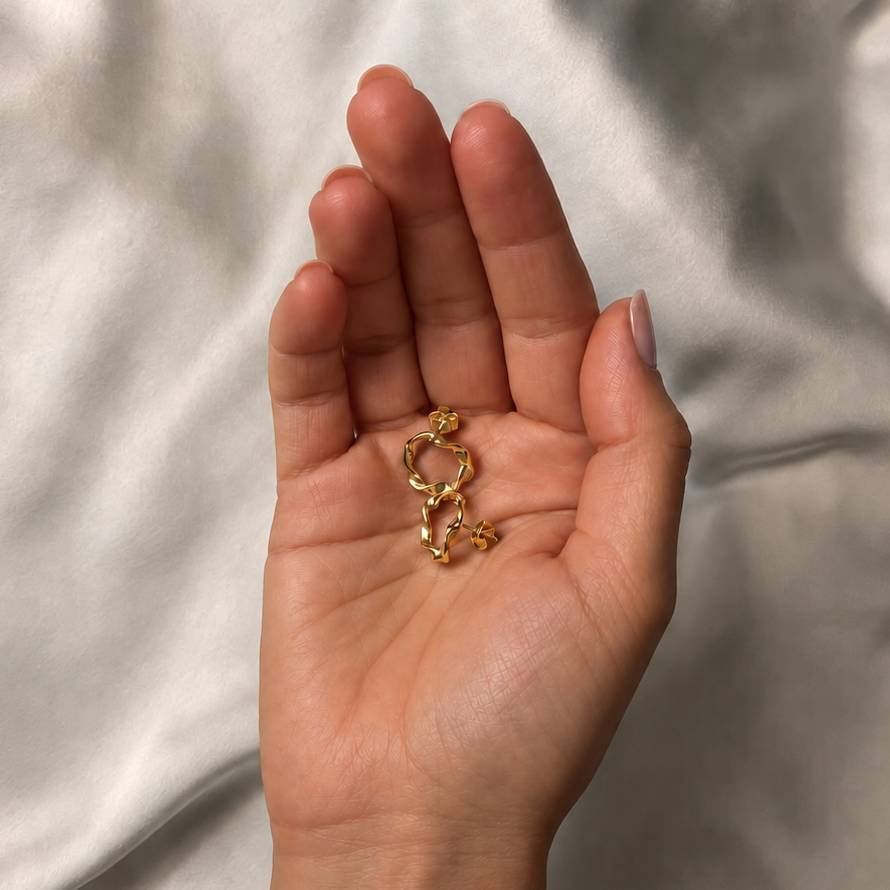 Twisted Gold Earrings