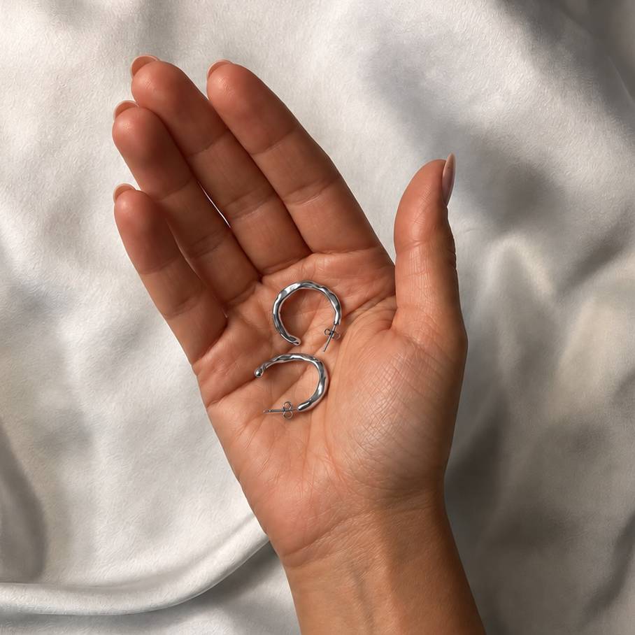 Twisted hoops Silver