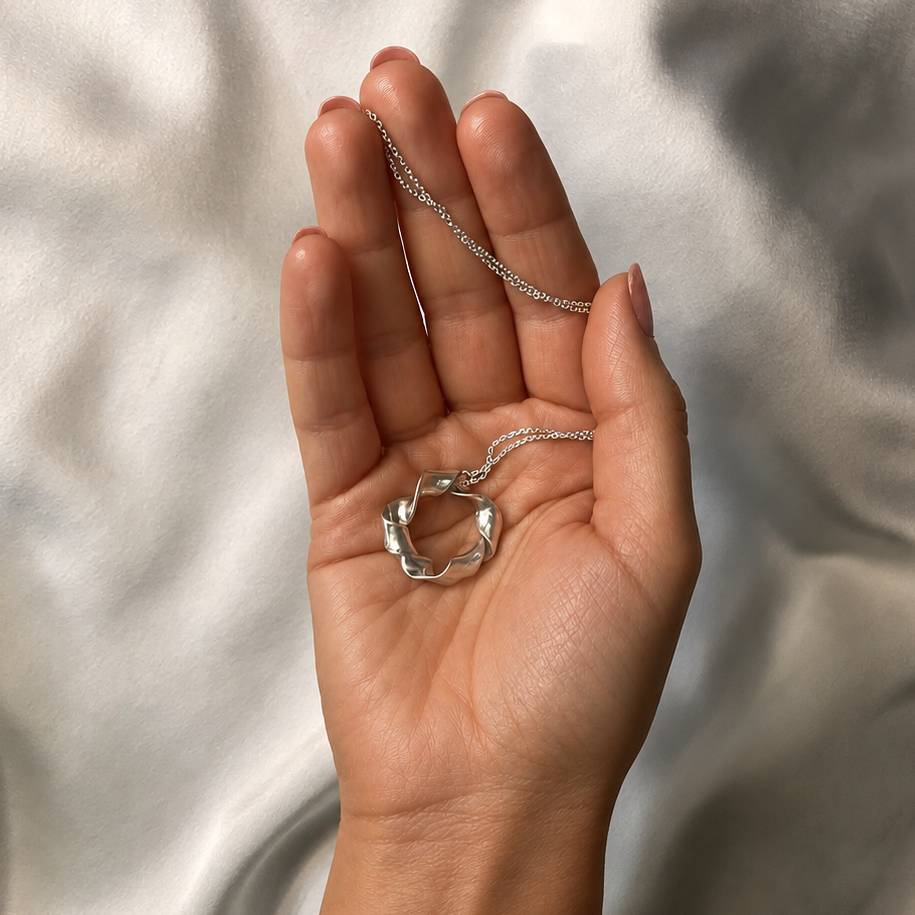 Twisted Recycled Silver Necklace