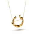 Gold vermeil Aimless Necklace with sculptural molten pendant