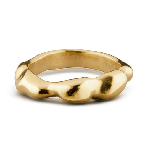 Gold vermeil Aimless B ring with fluid sculptural form