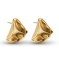 Gold vermeil Hollows Earrings with sculptural reflective form