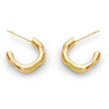 Gold vermeil huggie earrings with sculptural polished form