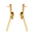 Gold vermeil Trussed Drops with elongated satin finish