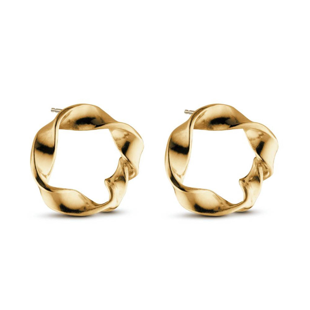 Gold vermeil Twisted Earrings with sculptural twisted form
