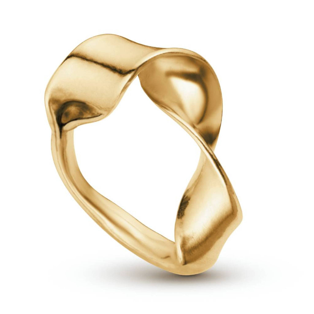 Gold vermeil Twisted Ring with sculptural twisted form